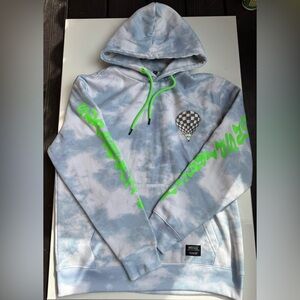 Wesc Blue & Green Tie Dye Hoodie Jacket Unisex Size Mens M‎ Womens L